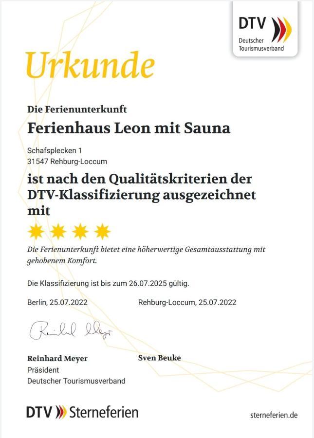 Ferienhaus Leon Mit Sauna Rehburg-Loccum Exterior foto